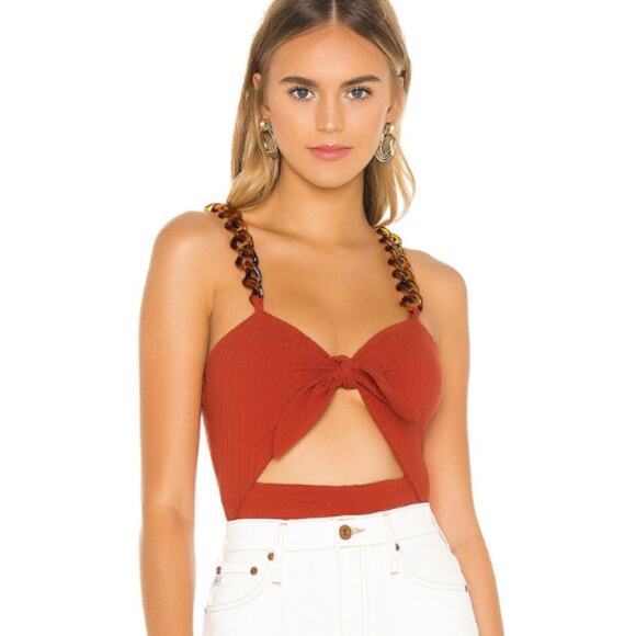 Privacy Please Glendon Bodysuit in Rust NWOT Size Small - Picture 1 of 3